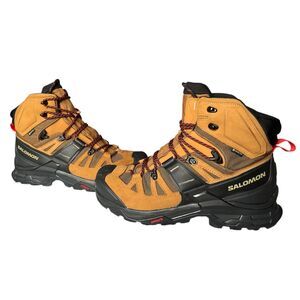 Men Salomon Quest 4 GTX 4D Outdoor Gore-Tex Boot Brown/Black Shoe 471564 Sz 10.5